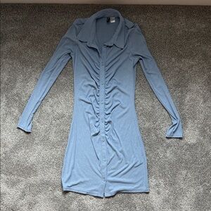H&M Light Blue Long Sleeve Dress